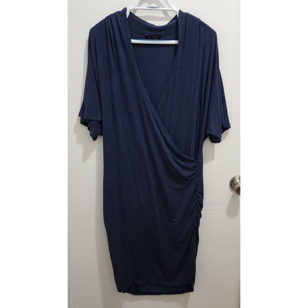 Banana Republic Women's Short Sleeve V Neck Snitty Wrap Dress Viscose Size‎ LP
